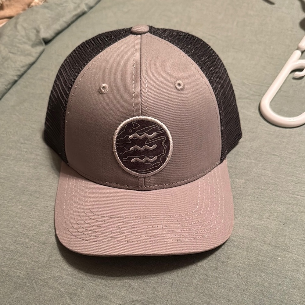 Free Fly Apparel Light Pink Swim Cap with Embroidered Wave Design